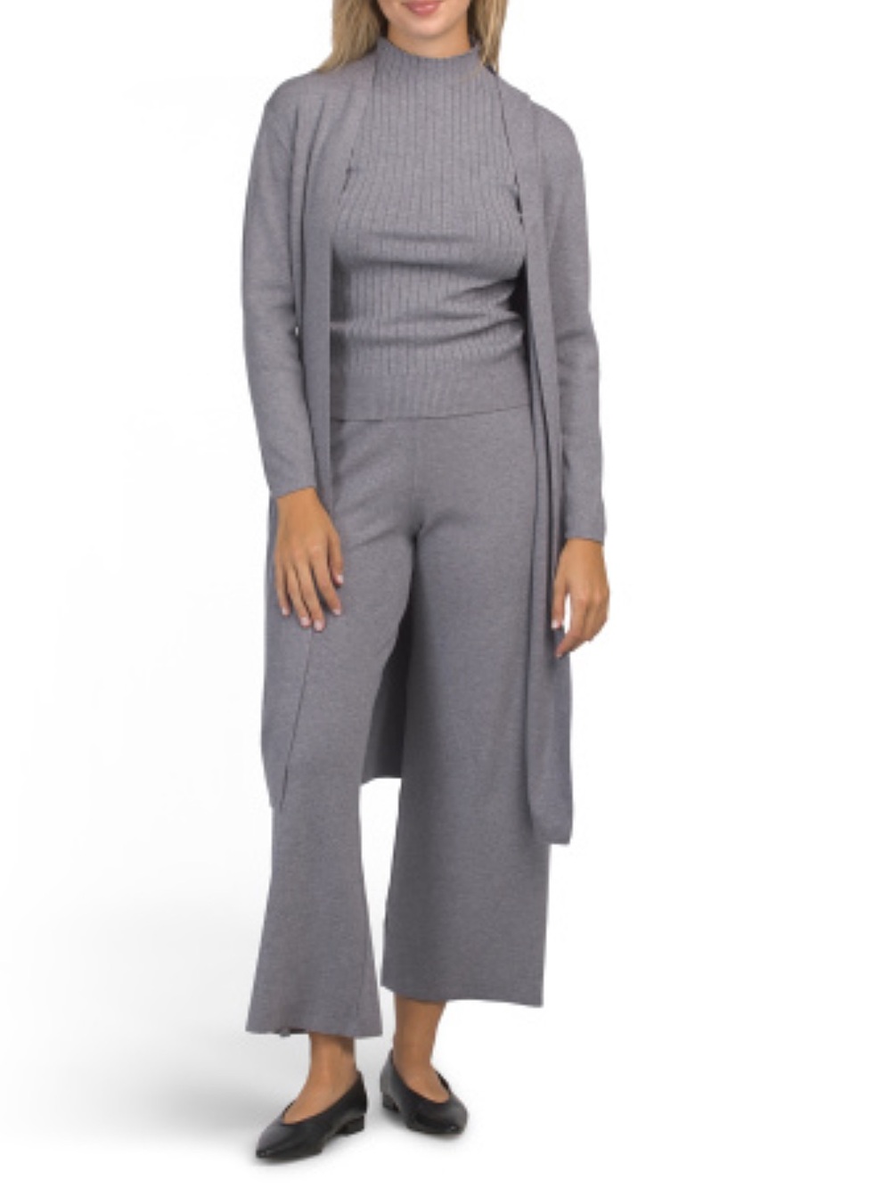 SIONI 3pc Cardigan Top And Pants Set